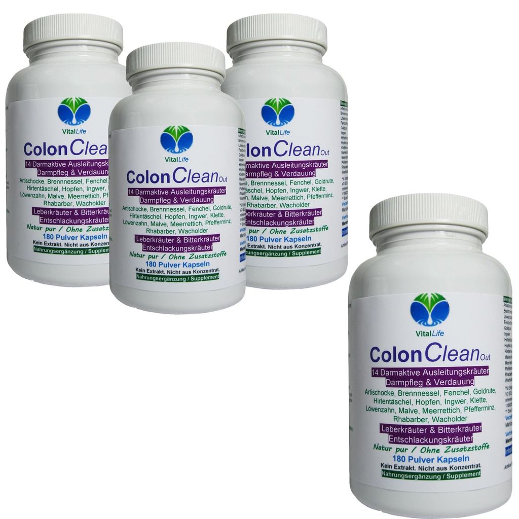 Colon CleanOut DARM AKTIV 720 (4x180) Kapseln 14 BITTERKRÄUTER & BITTERSTOFFE für DARMROUTINE & gutes BAUCHGEFÜHL Natur pur OHNE Zusatzstoffe