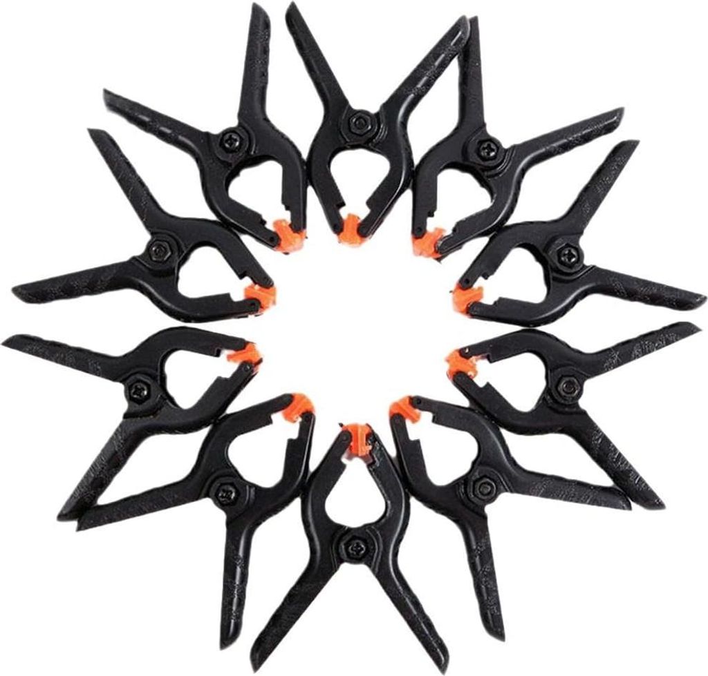 Stuks Veerklemmen - Kraftvolle Kunststoff Klemmenset für Heimwerker Holzarbeiten Hintergrundclips für Fotostudios, 10 Stück