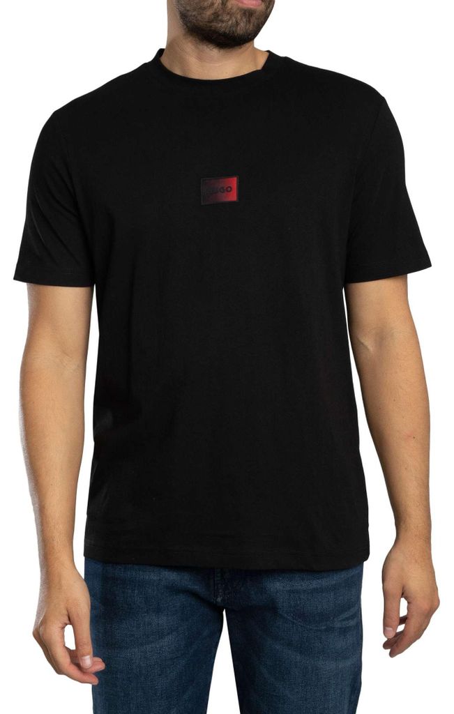 HUGO Danotie Boxed Logo T-Shirt, Schwarz S