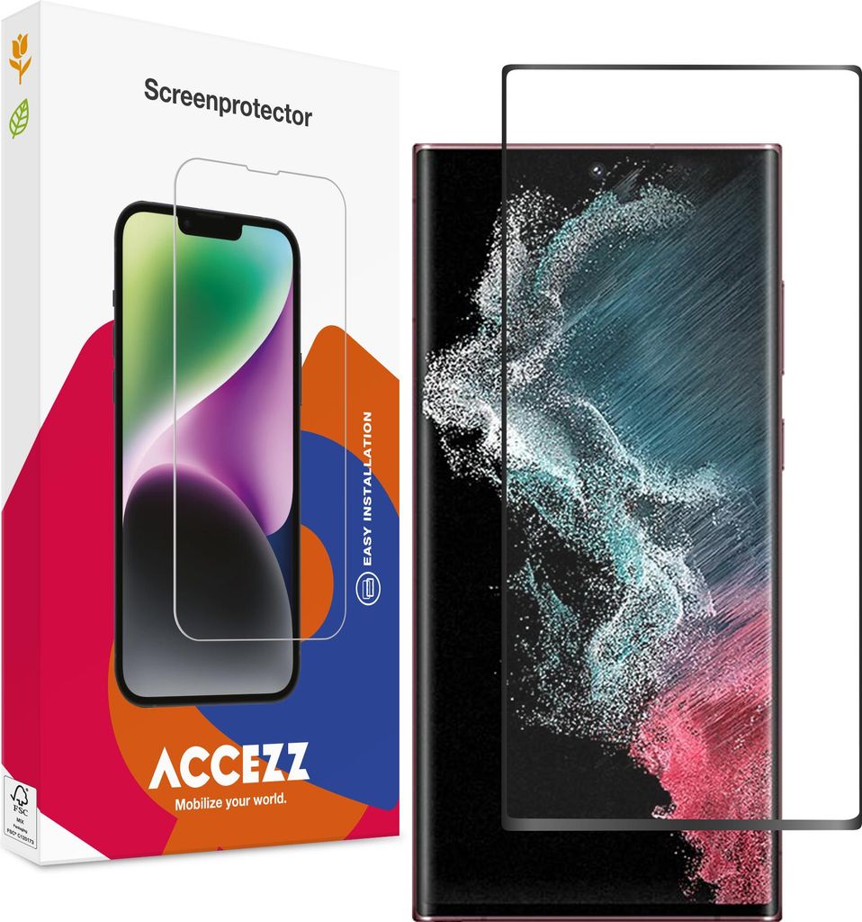 Accezz Screen Protector aus gehärtetem Glas Samsung Galaxy S22 Ultra