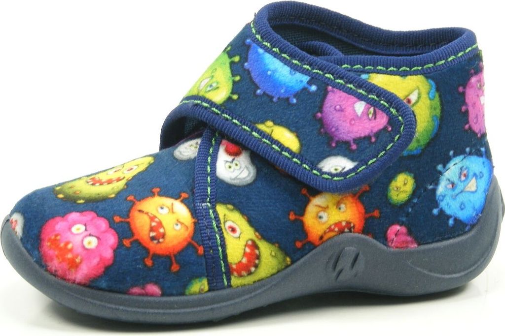 Rohde Jungen Mädchen Baby Kinder Hausschuh Kiddie Klettverschluss Motive 2102-56, Größe:25 EU, Farbe:Blau