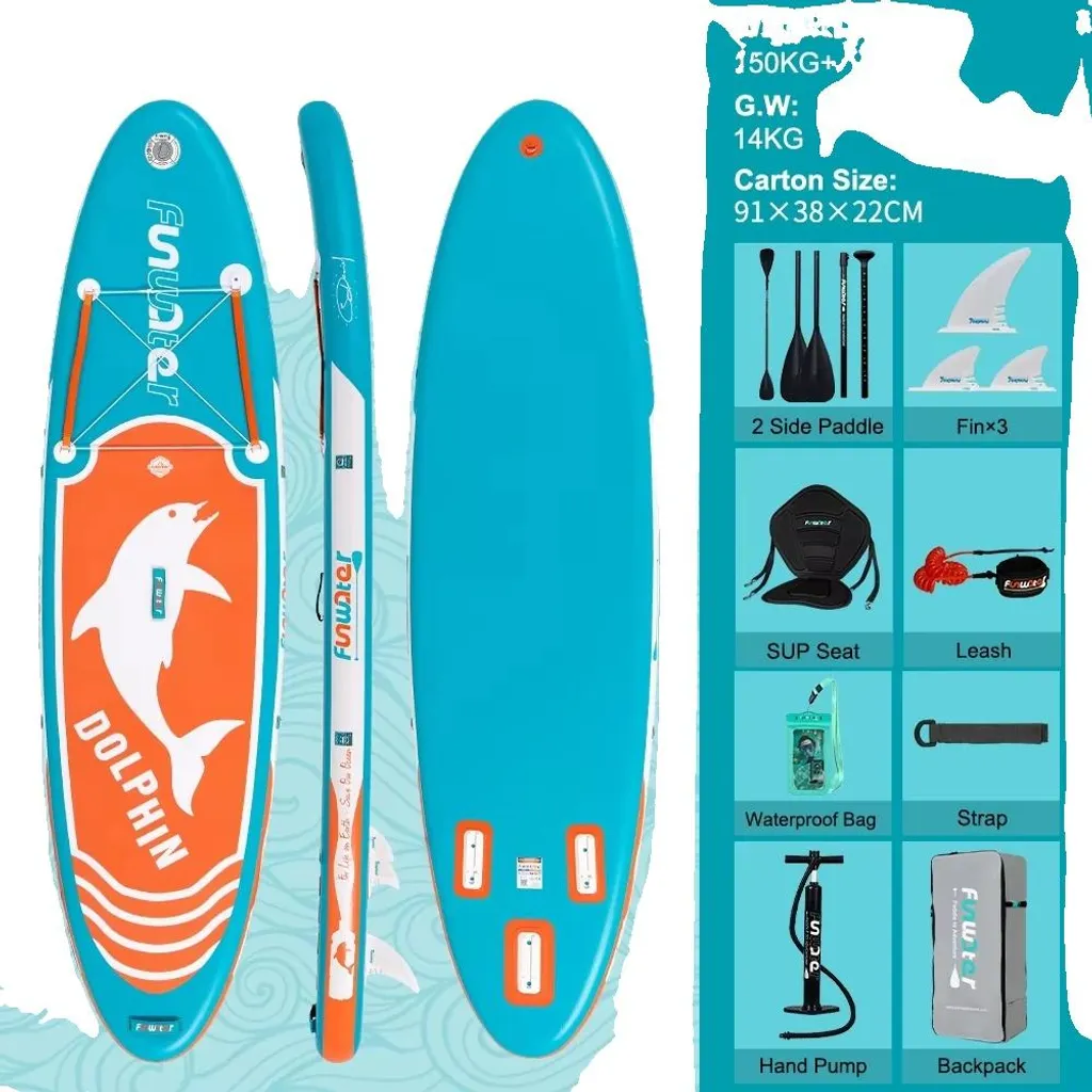 Planche SUP de Qualité en PVC Durable avec Revêtement Antidérapant Sécurisé