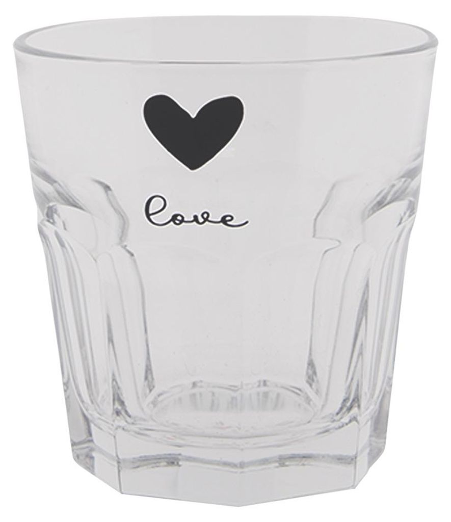 Clayre & Eef Wasserglas 180 ml Glas Herz Produktbild 