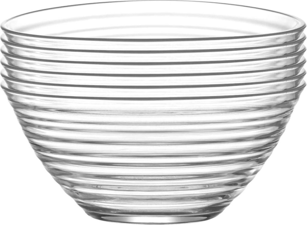 LAV Derin Servierschüsseln aus Glas – 23 cm – transparent – 2er-Pack