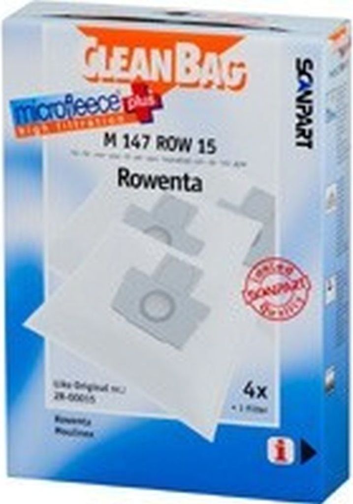 Cleanbag Staubsaugerbeutel M147ROW15 für Rowenta und Moulinex