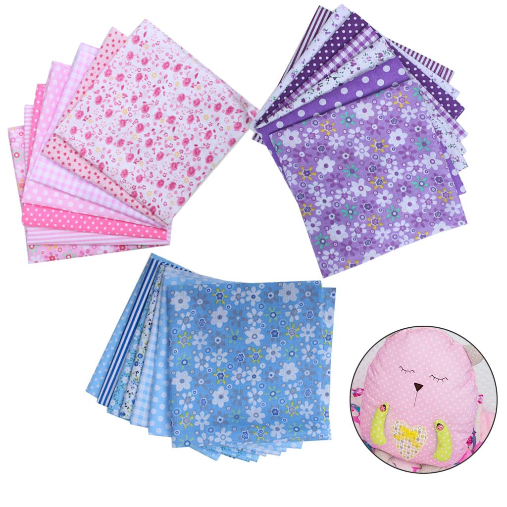 21 Stück Stoff Baumwolle Blumenmuster Bedruckt, Patchwork Stoffe Farbiges Baumwoll-Stoffset, für DIY Handgefertigte Musterkleidung, Bettwäsche, ...