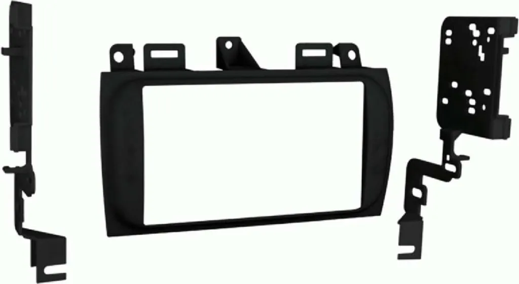 Façade autoradio 2-DIN Cadillac : solution montage propre noir mat