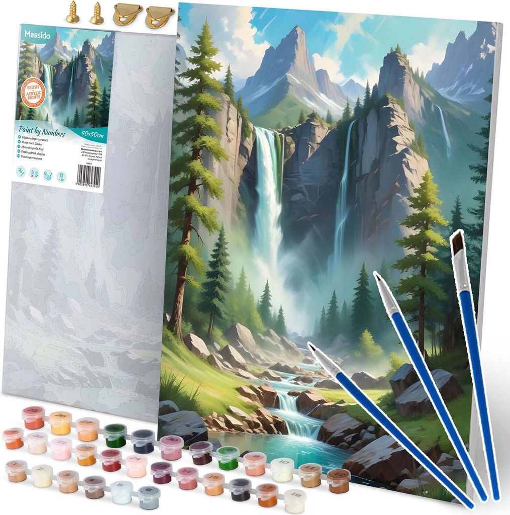 Malen nach Zahlen, 40x50 cm, Massido-Berglandschaft
