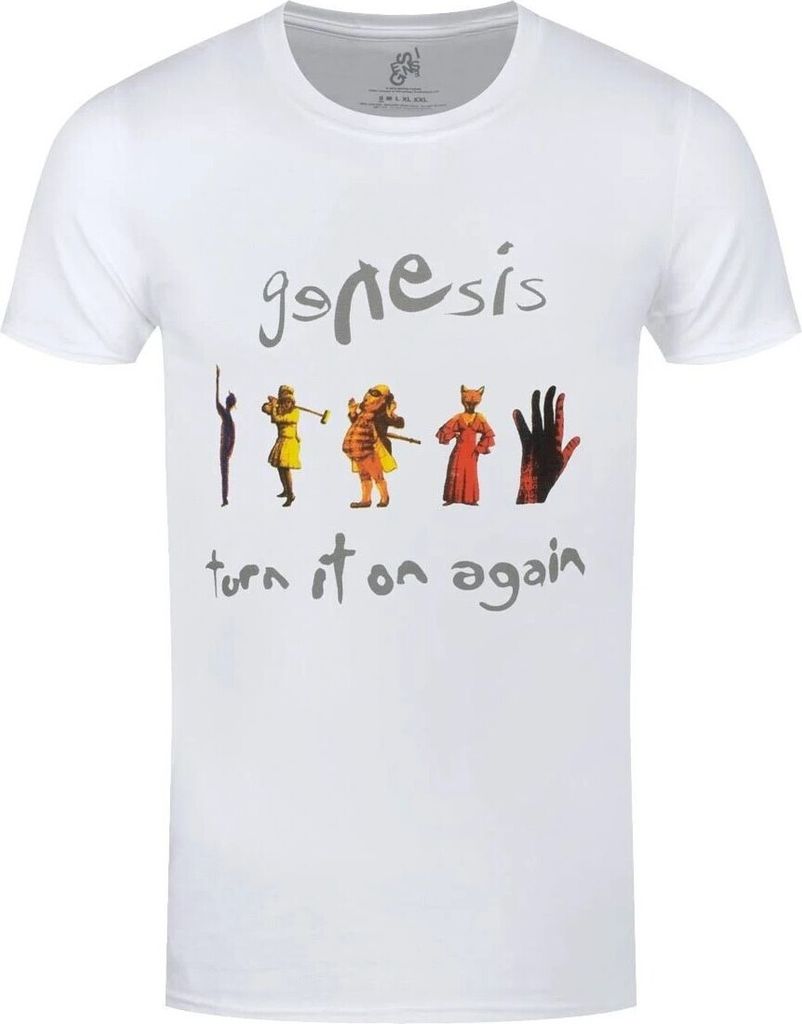 Genesis - "Turn It On Again" T-Shirt für Herren/Damen Uni RO2487 (XL) (Weiß)