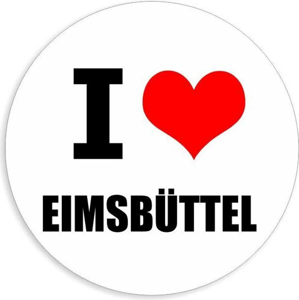 Kiwistar - Autoaufkleber - 5x5 cm - außen klebend - I love Eimsbüttel für Auto, Laptop, Fahrrad, LKW, Motorrad Aufkleber mehrfarbig Sticker Decal