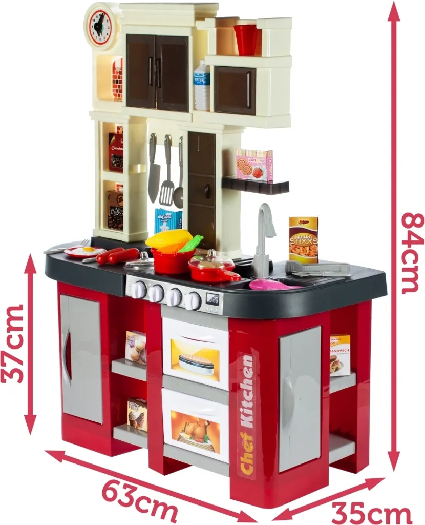Cuisine enfant XXL interactive avec plaques de cuisson et évier intégré - 3