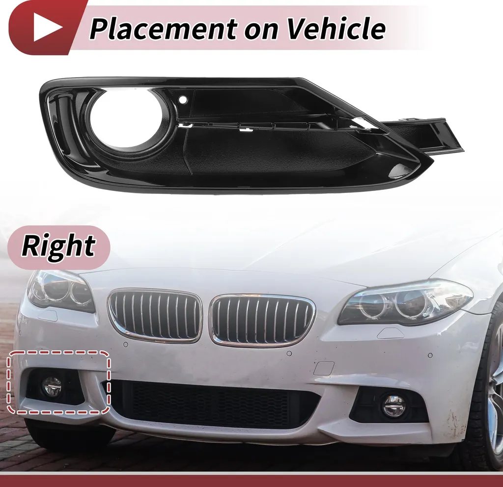 Cache Inférieur de Pare-chocs Avant pour BMW 320i 2012-2015 Noir ABS - 4