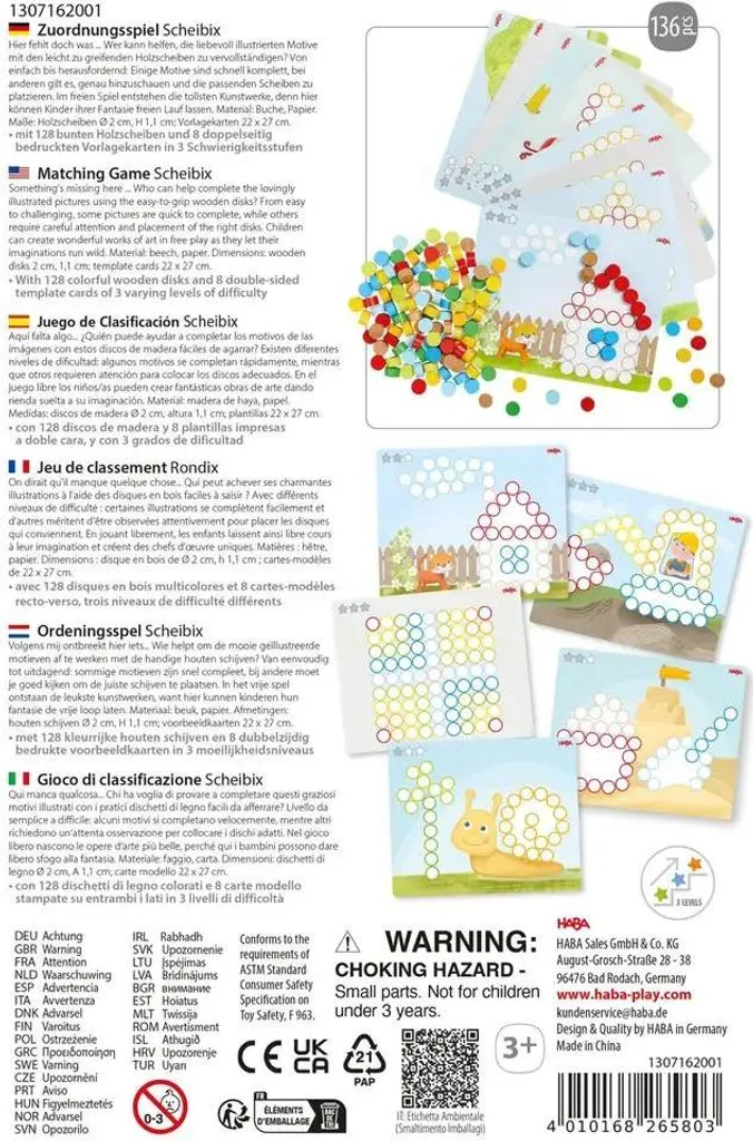 Scheibix HABA Jeu de manipulation coloré pour stimuler la concentration - 2