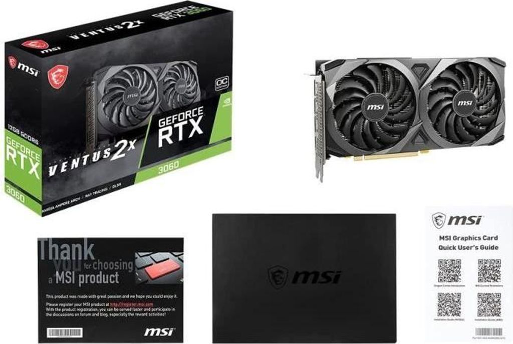 MSI - Carte graphique RTX 3060 VENTUS 2X OC - 12 Go Image du produit 