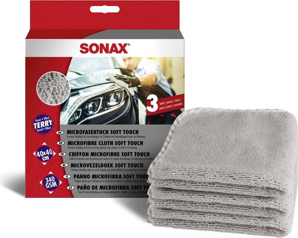 Sonax soft touch Mikrofasertücher 3 St. Produktbild 