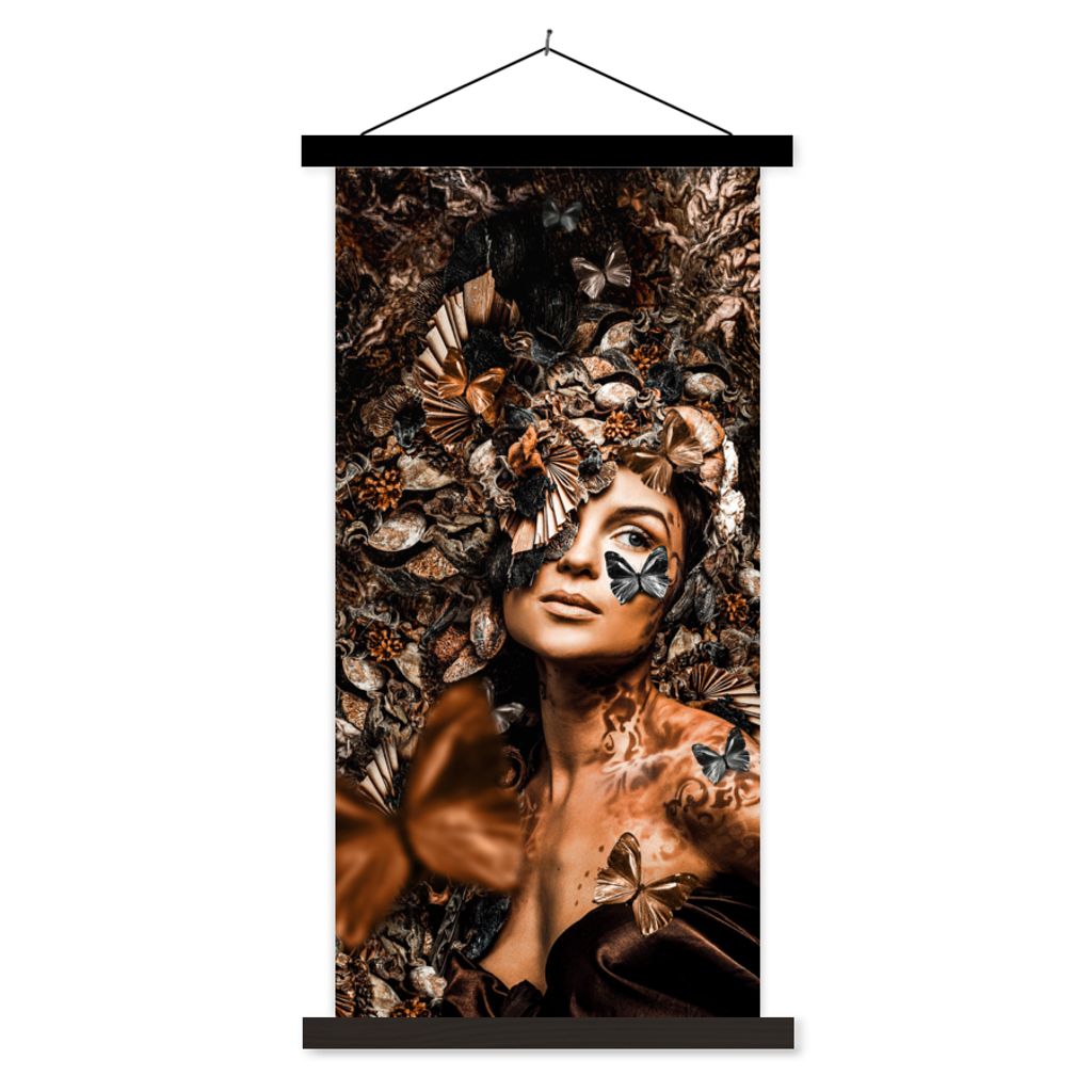 MuchoWow® Textilposter Luxus - Frau - Collage 40x80 cm mit Produktbild 