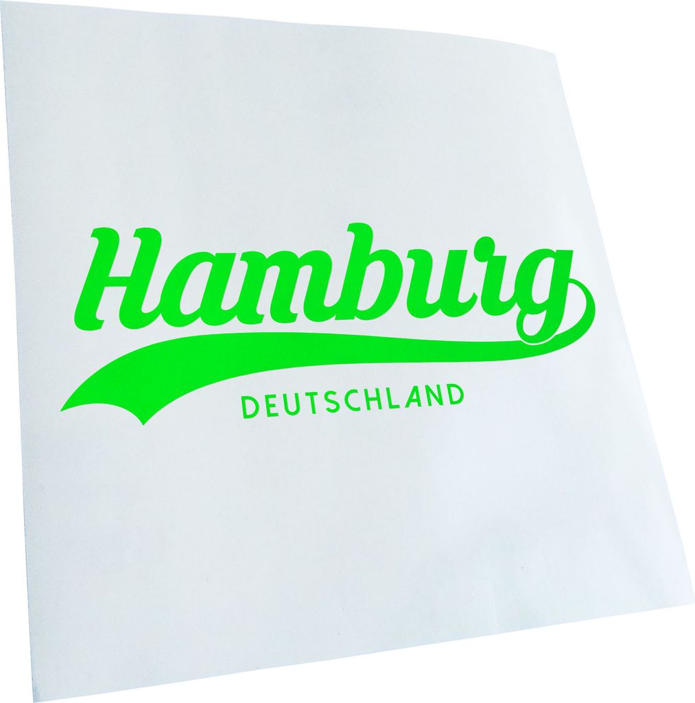 Kiwistar - Autoaufkleber - Hamburg Deutschland - Neongrün - 60x20cm - Aufkleber für Auto, Laptop, Fahrrad, LKW, Motorrad mehrfarbig JDM Decal Racing