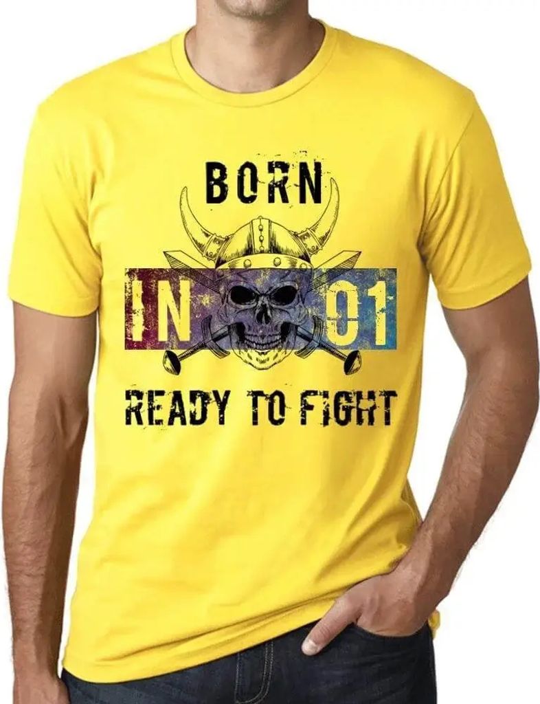 Herren Grafik T-Shirt Geboren in 01 bereit zu kämpfen – Born In 01 Ready To Fight – Geschenk 1. Geburtstag Jahrestag 1 Jahre Jubiläum 1 Jähr...