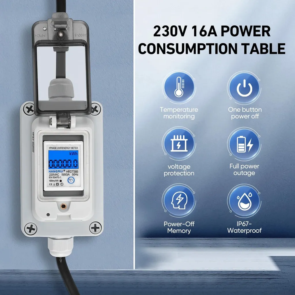 Compteur d'énergie mobile IP67 : mesurez votre consommation 230V sans erreur - 5