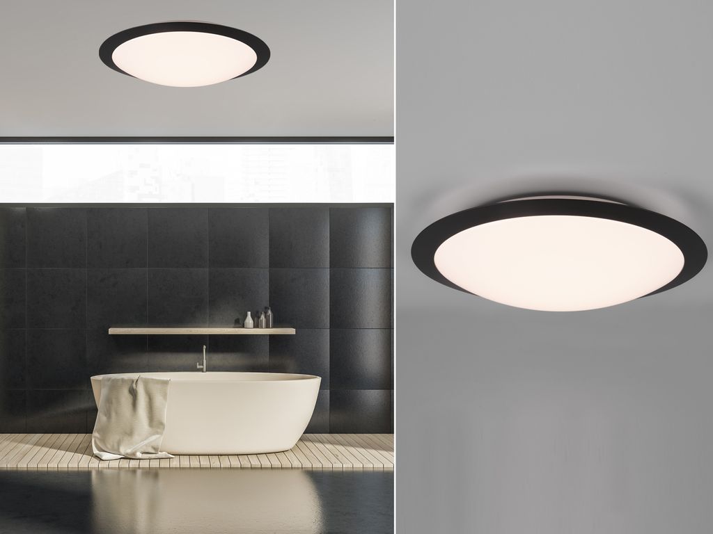 TRIO LED-Deckenleuchte LB21 3000K 1900lm IP44 schwarz Produktbild 