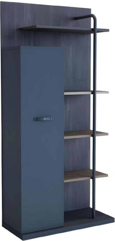 Elegantes graues Holz Bücherregal im modernen Design