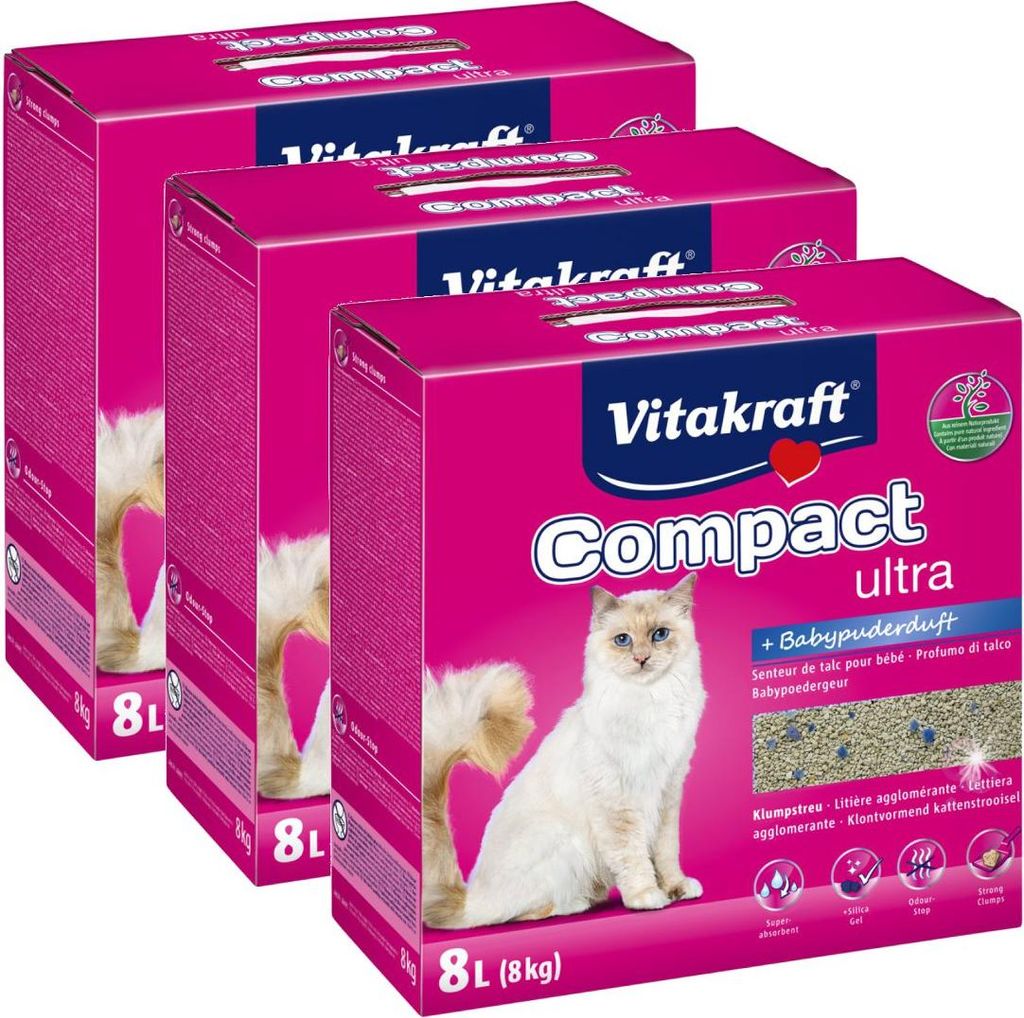 Vitakraft Katzenstreu Compact ultra Plus - 24 kg Produktbild 