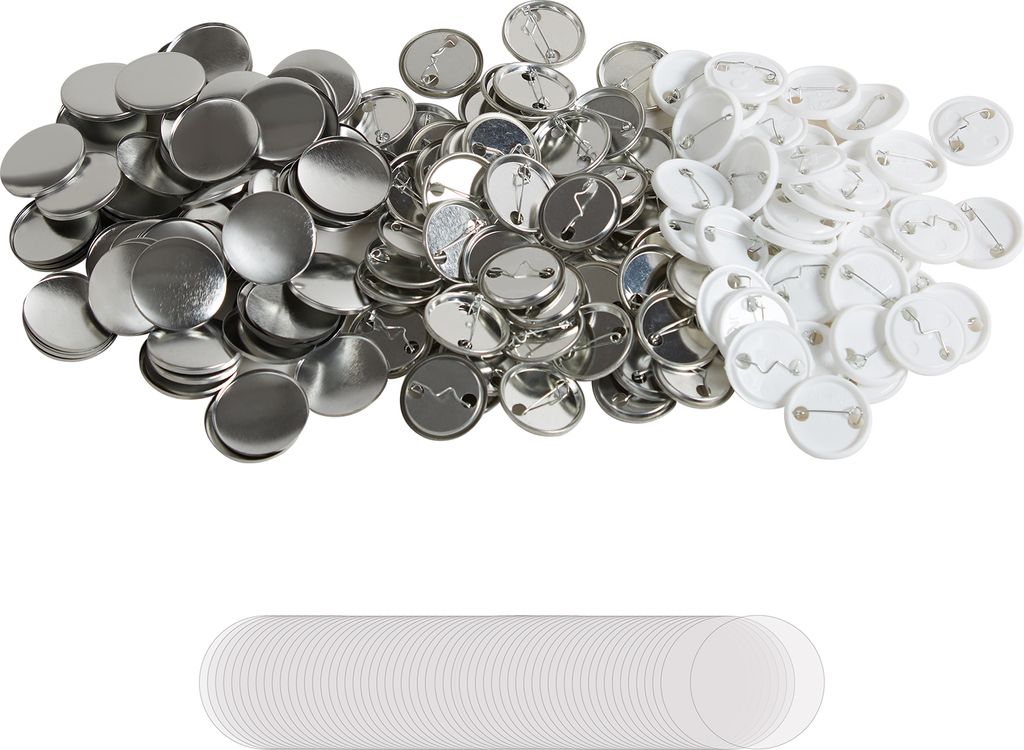 SucceBuy 500 Sets 1,25 Zoll Pinback-Buttonteile, 32 mm DIY Produktbild 
