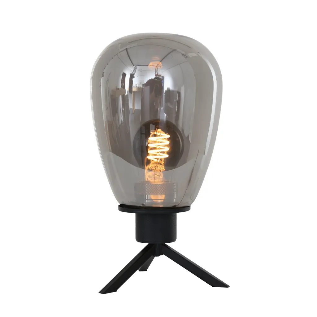 Steinhauer Reflexion 2682ZW: Lampada da Tavolo Vetro Nero E27 Moderna