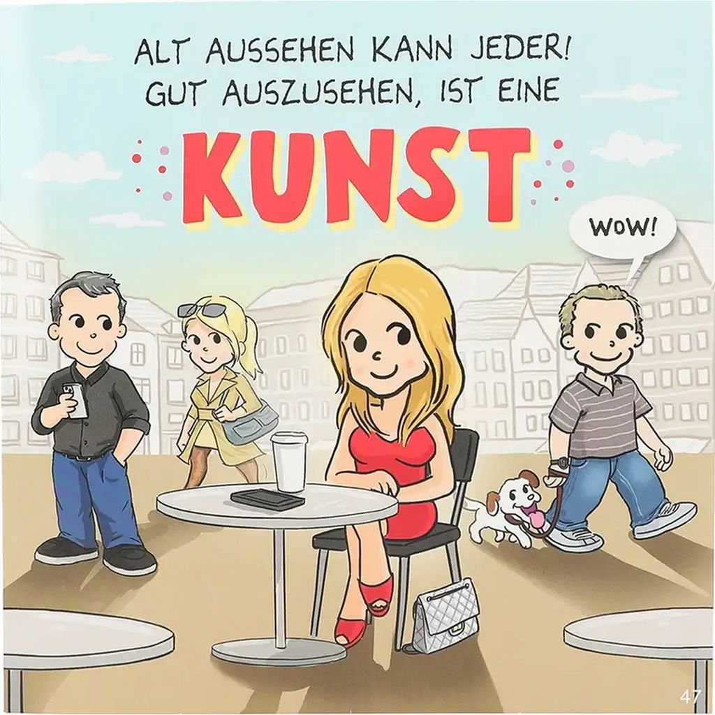 Geburtstagskarte mit Musik- Alt Aussehen kann Jeder! Gut aussehen, ist eine Kunst...