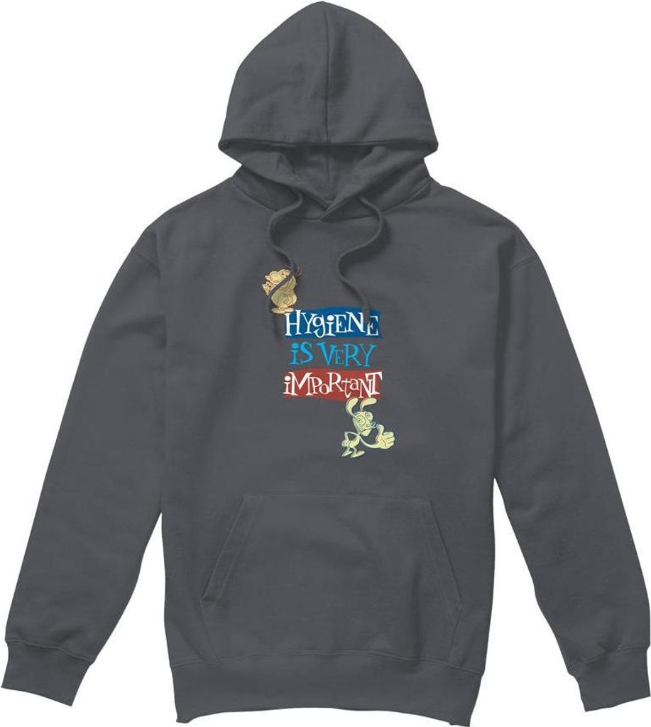 Ren & Stimpy - "Hygiene Is Very Important" Kapuzenpullover für Herren TV8748 (M) (Holzkohle)