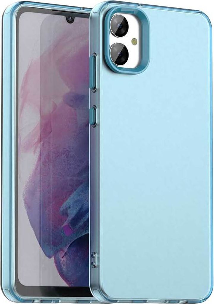 Handyhülle für Samsung Galaxy A05 Schlank Durchscheinend Matt Stoßfest Schutzhülle Blau