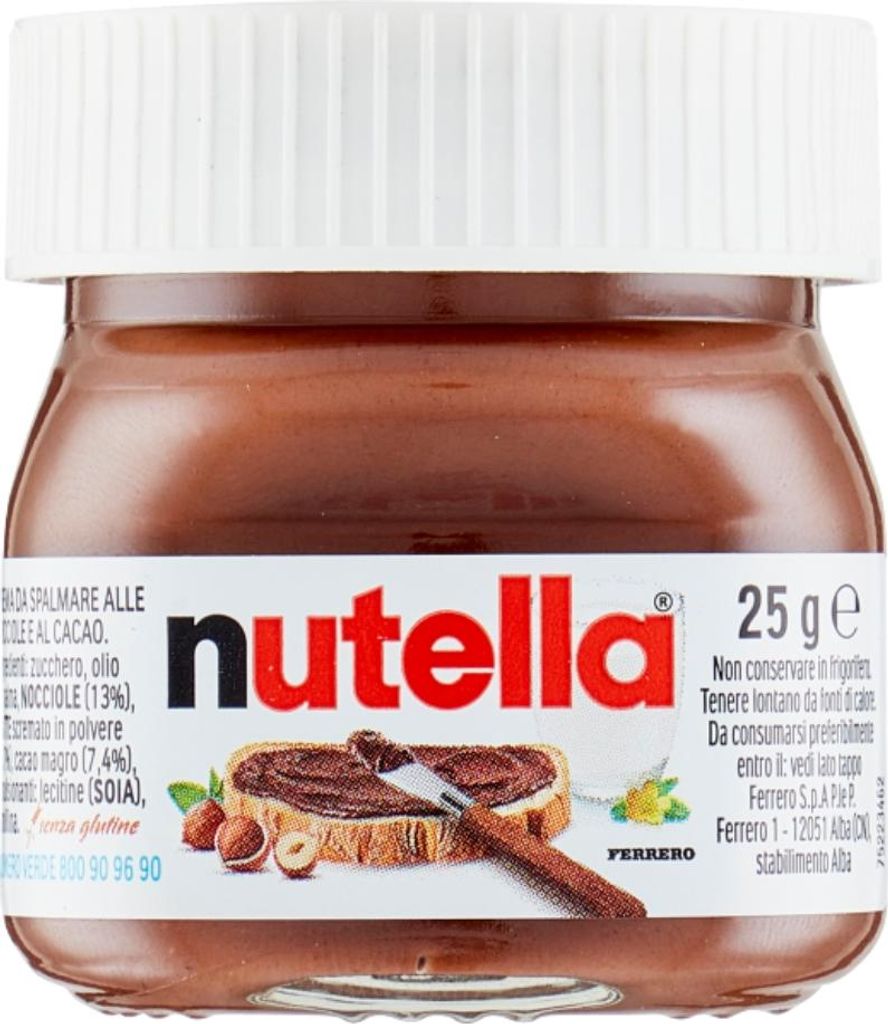 Ferrero Nutella Mini Glas Brotaufstrich Schokolade 25g - Produktbild 
