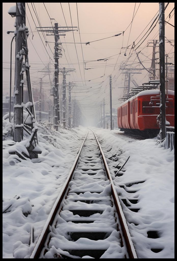 Plakat 68x101cm Reise auf Schienen