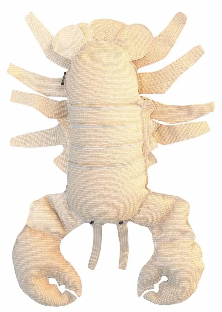 Coussin extérieur XXL 100 cm Homard - Décoration robuste et chic beige