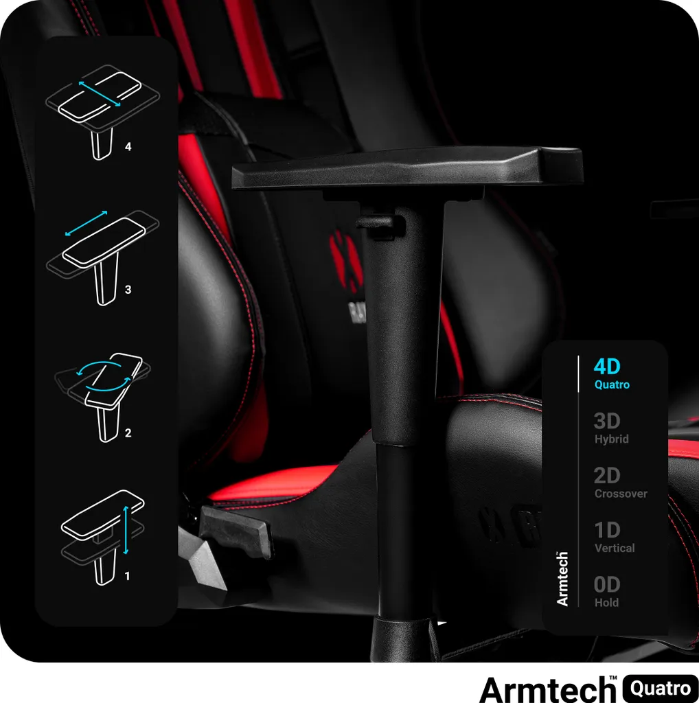 Siège Gaming 4D Diablo X-Ray Design Ergonomique et Dossier Inclinable - 13