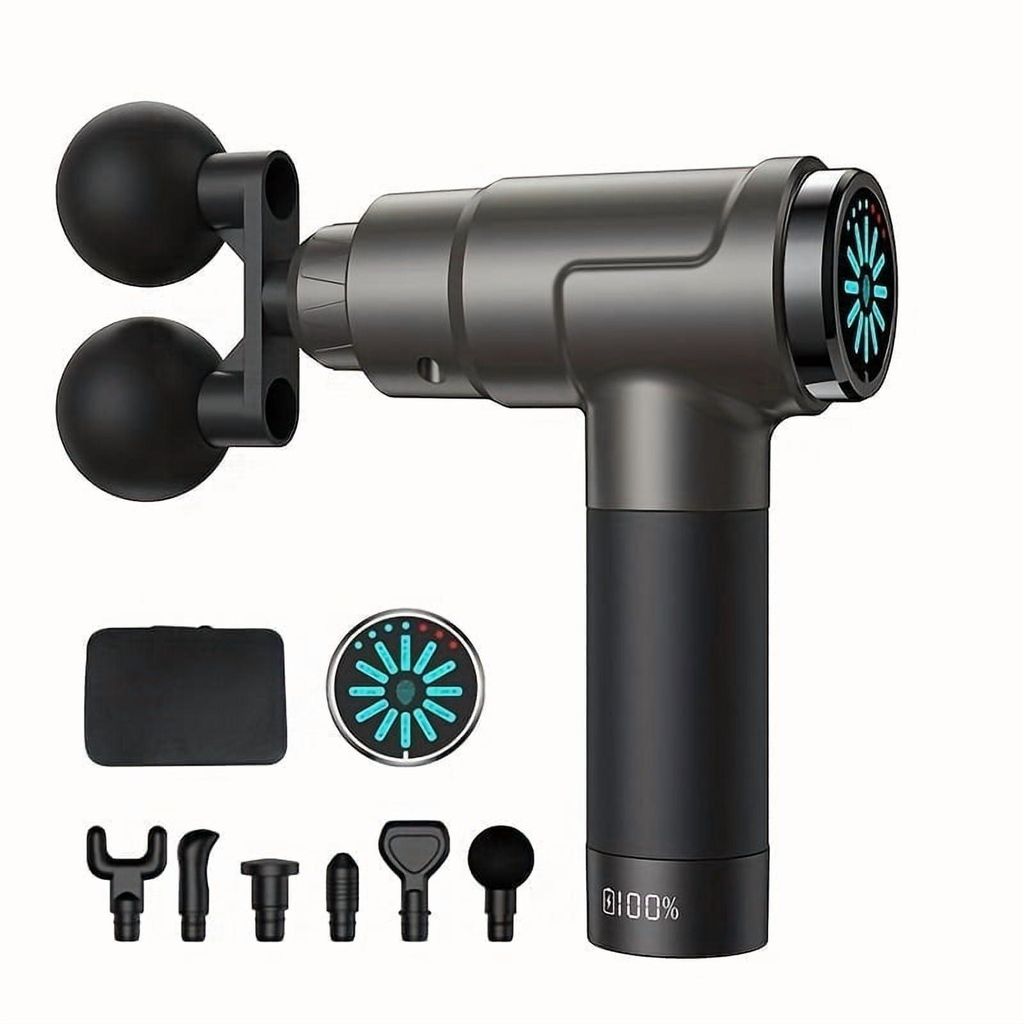 Massagepistole Doppelkopf, Elektrische Massage Gun, Produktbild 