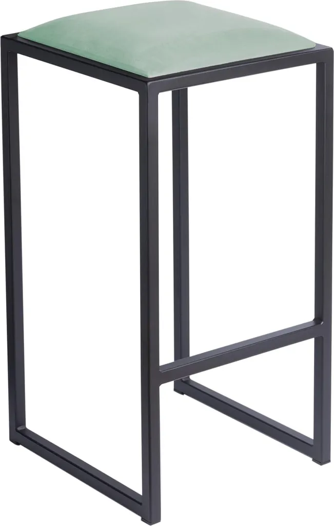 Sgabello FERRO Blu-Verde Loft 64 cm | Metallo e Seduta Imbottita
