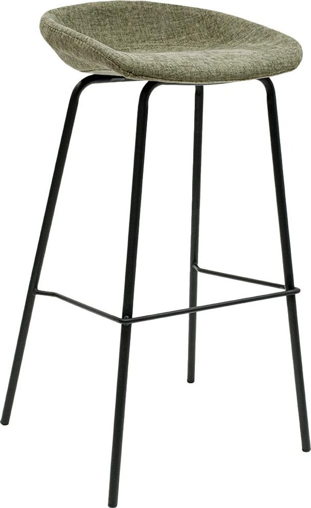 Kick Collection Barhocker Riga - 80cm - Grün - 80% strukturierter stoff, 20% metall en Metall - Erhältlich in vielen Farben