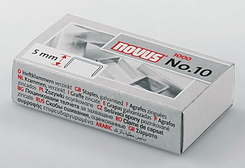 Novus® 040-0003 Heftklammern No. 10 - 1000 Stück Obrázek produktu 