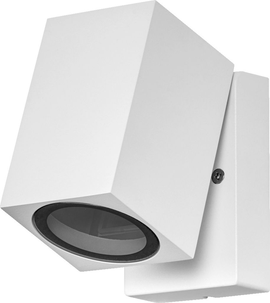 LEDVANCE ENDURA Classic Cube ADJ WALL Außen-Wandleuchte, weiß, GU10-Sockel (max 35W), kann mit einfacher oder smarter Lampe bestückt werden, ausrichtbarer Leuchtenkopf, Schutzklasse IP44