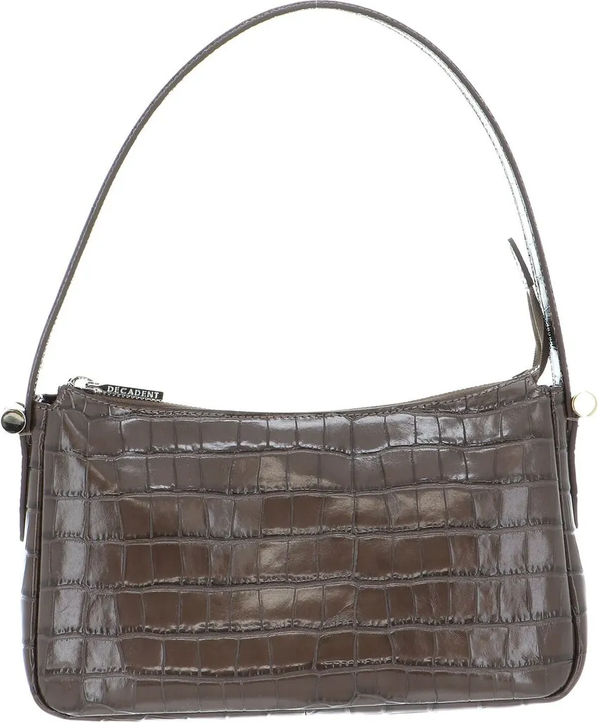 DECADENT Pelle borsa a tracolla borsa da sera Janine Bag Croco Mocha marrone