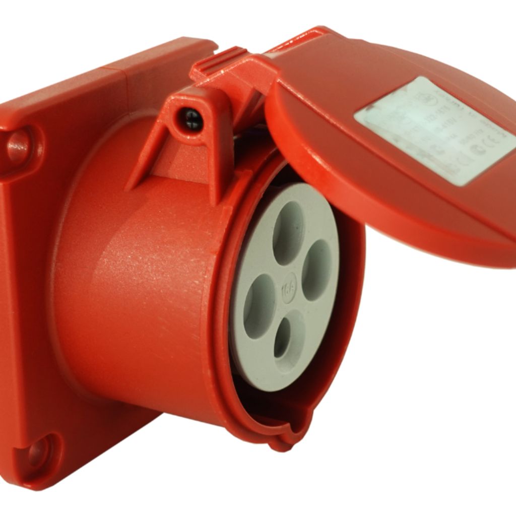 Presa CEE da incasso diritta 400V 32A 4P 75x75 mm Immagine del prodotto 