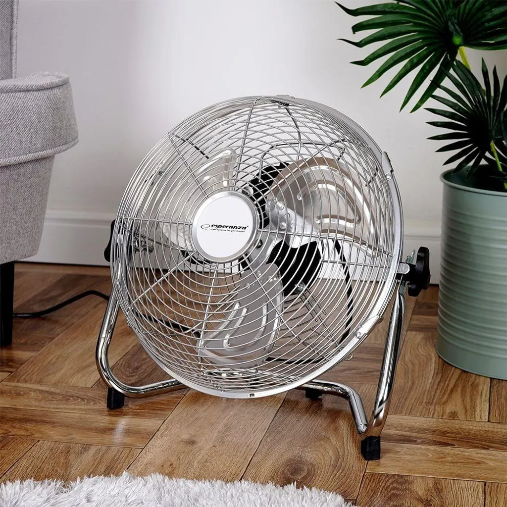 ESPERANZA EHF005 Scirocco Ventilateur de circulation 12'' Chrome 50W