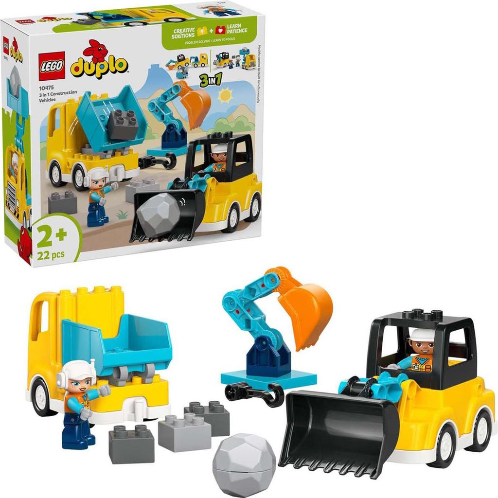 LEGO DUPLO Moje město Stavební vozidla 3 v 1 10475 Obrázek produktu 