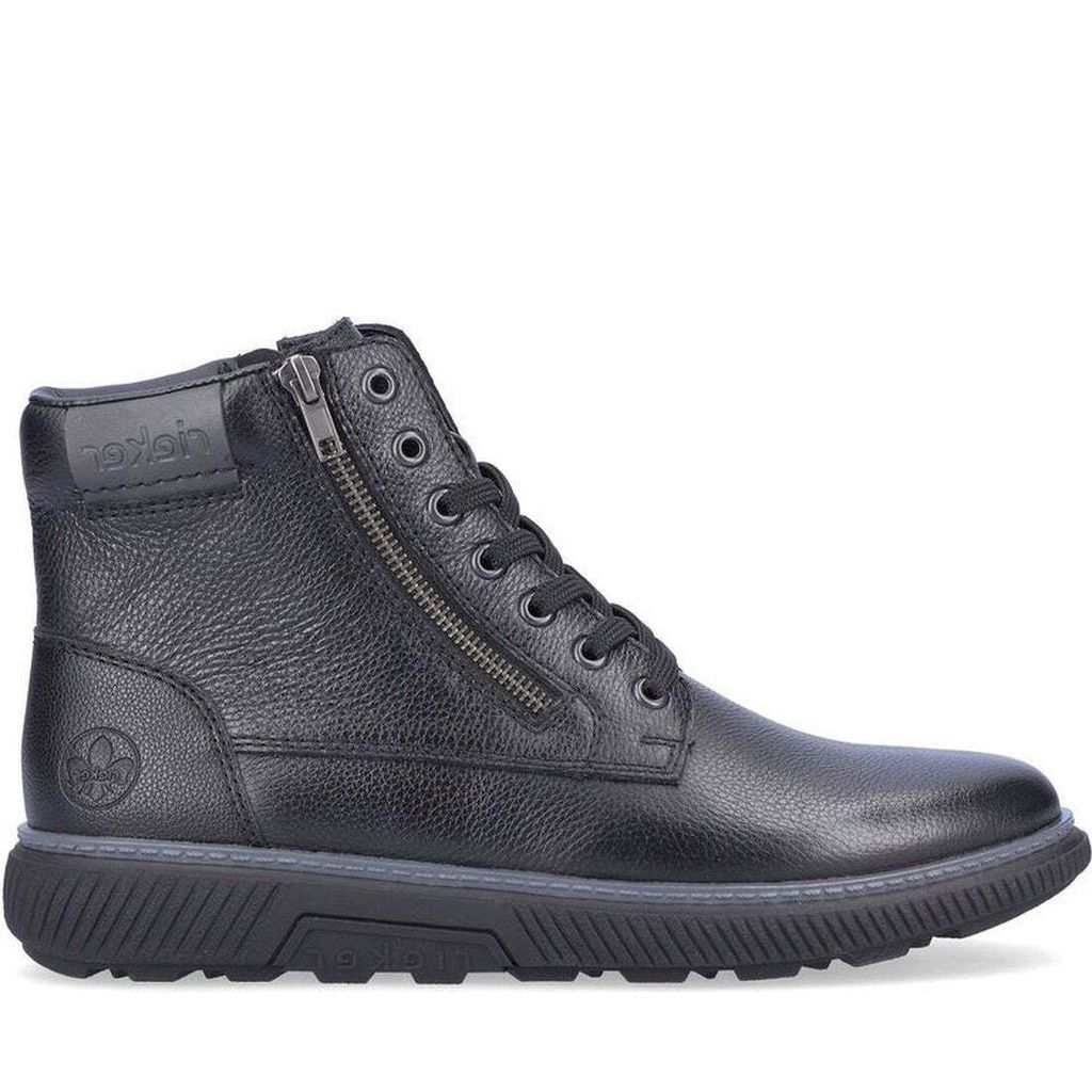 Rieker Schnürstiefel schwarz in Gr. 40