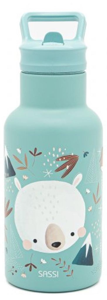 Trinkflasche Tiere - 21 x 7 cm - Blau | by Sassi Junior Produktbild 