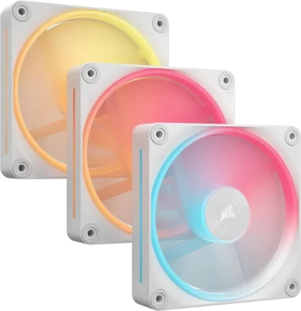 Ventole Bianco Neve CORSAIR LX120-R RGB iCUE LINK - Kit 3 Ventole 120mm