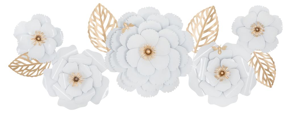 Dekorative Wandplatte "White Decor" (158 x 9 x 60 cm) – Produktbild 