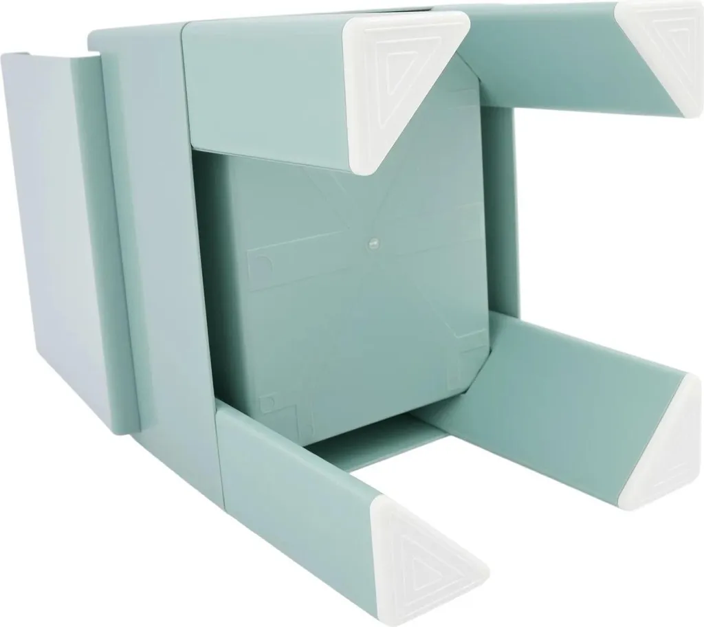 Banc de rangement robuste en ABS bleu capacité 100kg pour petit espace - 9