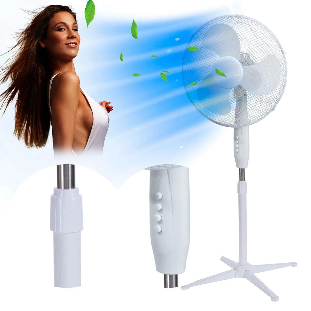 Extralink ventilátor 40 cm, 3 rýchlosti, oscilačný, biely Obrázok produktu 